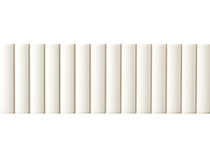На изображении товар Micro. Керамогранит 3D Forms Fluted White 10X30 от официального представителя в Москве