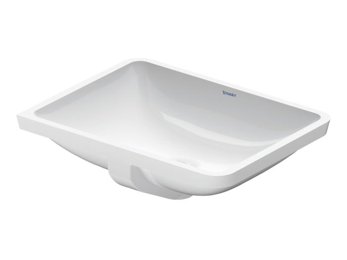 На изображении товар Раковина Duravit Starck 3, встраиваемая снизу, 490x365 мм, с переливом, цвет белый от официального представителя в Москве