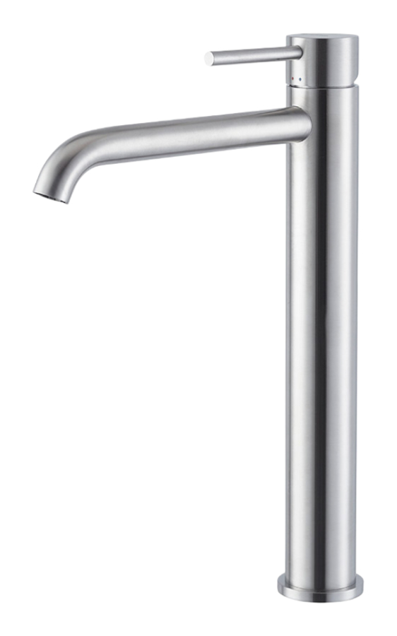 Смеситель для раковины Newform X-steel 316, H321 мм, однорычажный, на 1 отверстие, без донного клапана, шланги с внутренней резьбой, цвет Stainless steel