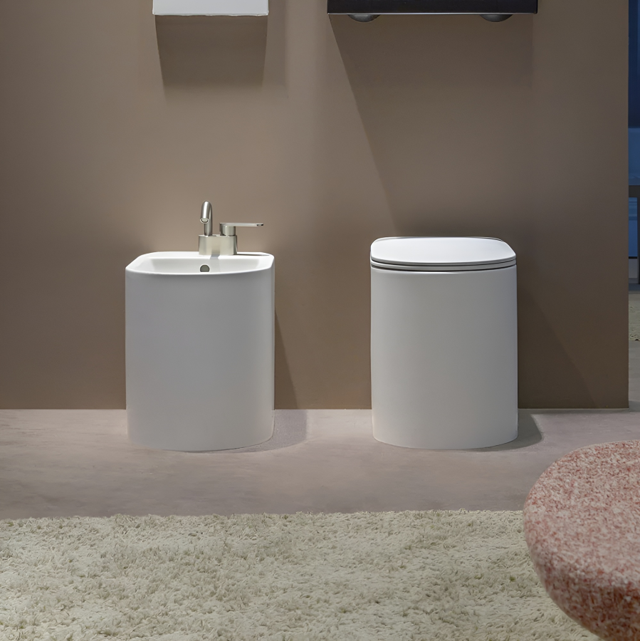 Унитаз Flaminia Astra Plus, напольный, 520х350 мм, с системой goclean, цвет белый - изображение 1