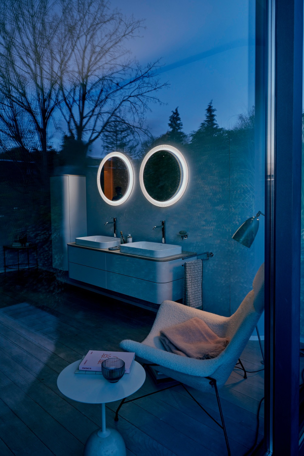 Раковина Duravit Happy D.2 Plus, полувстраиваемая, 600х400 мм, без перелива, выпуск с керамической крышкой, шлифованная, цвет белый глянцевый с WonderGliss - изображение 6