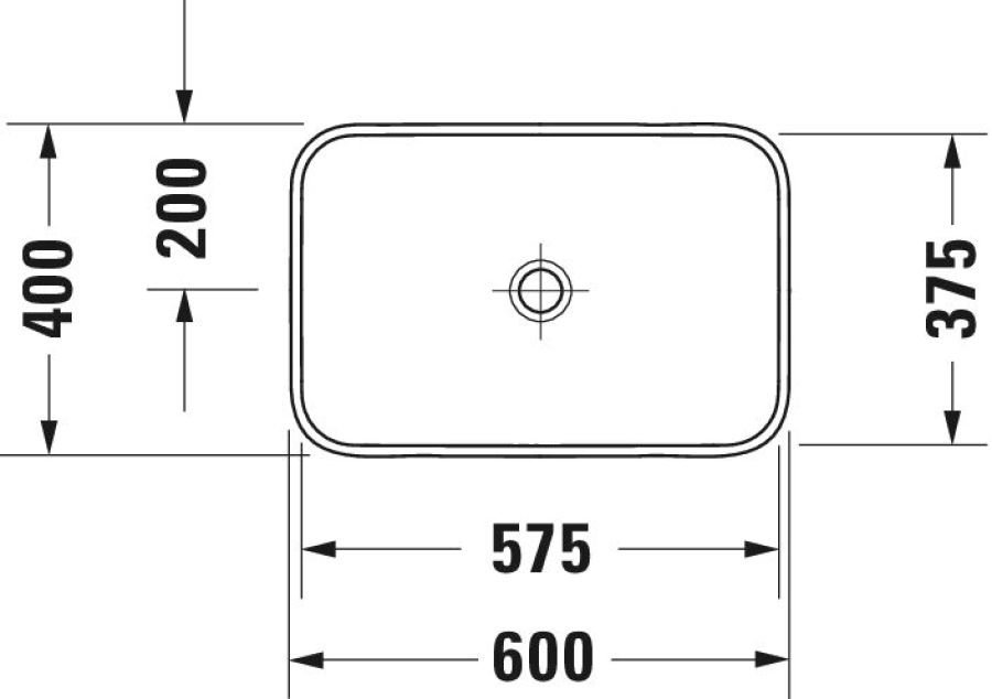 Раковина Duravit Happy D.2 Plus, полувстраиваемая, 600х400 мм, без перелива, выпуск с керамической крышкой, шлифованная, цвет белый глянцевый с WonderGliss - изображение 10