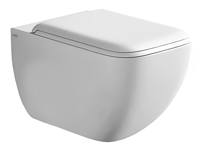 На изображении товар Унитаз Cielo Shui Comfort подвесной, 375 х 550 мм, Rimless без ободка, цвет белый глянцевый от официального представителя в Москве