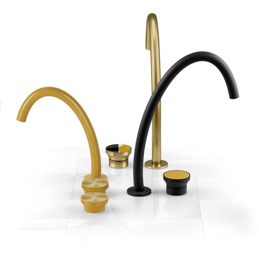 Смеситель удалённого управления Gessi Origini, на столешницу, цвет Brushed Brass PVD - изображение 1