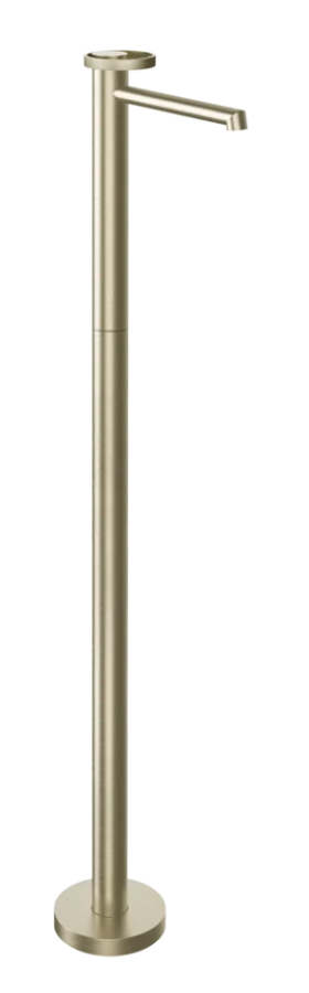 Смеситель для раковины Gessi Anello, напольный, без донного клапана, внешняя часть, цвет Brushed Brass PVD