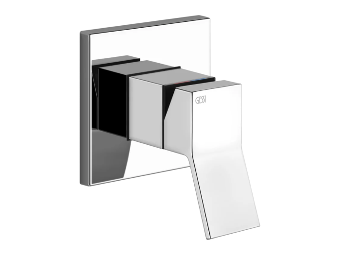 На изображении товар Смеситель Gessi Rettangolo K, настенный, однорычажный, на 1 выход, внешняя часть, цвет Chrome от официального представителя в Москве