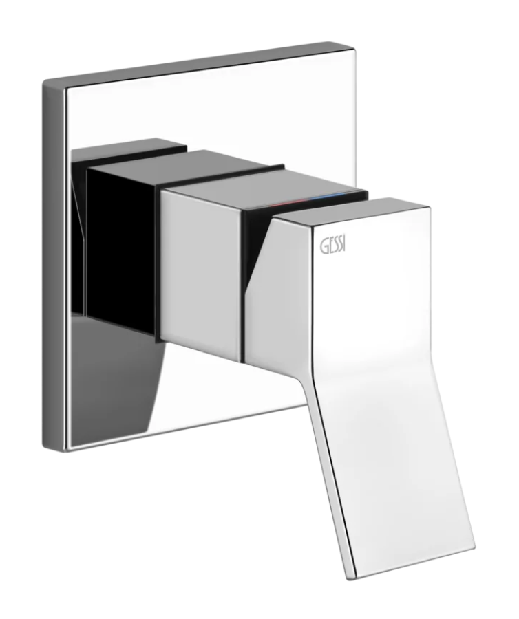 Смеситель Gessi Rettangolo K, настенный, однорычажный, на 1 выход, внешняя часть, цвет Chrome