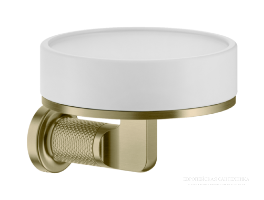 Мыльница Gessi Inciso ø115хh84 мм, настенная, цвет Brass Brushed PVD