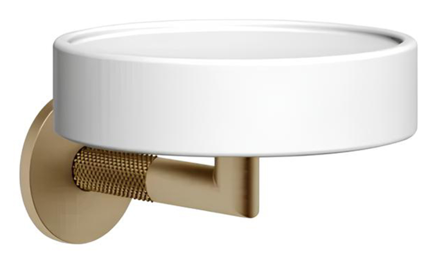 Мыльница Gessi Anello, настенная, цвет White/Warm Bronze Brushed PVD