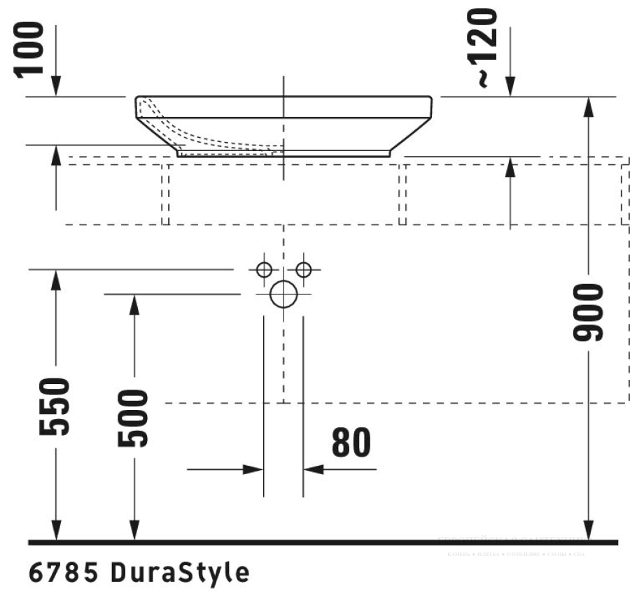 Раковина Duravit DuraStyle накладная, 600х380 мм, без перелива, без площадки под смеситель, цвет белый - изображение 7