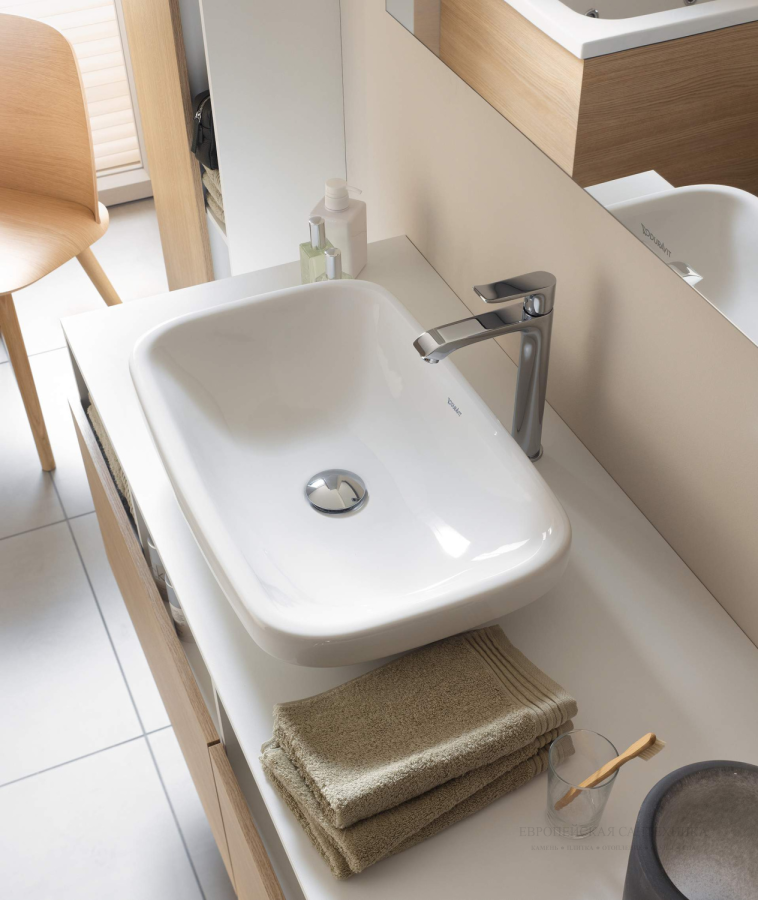 Раковина Duravit DuraStyle накладная, 600х380 мм, без перелива, без площадки под смеситель, цвет белый - изображение 1