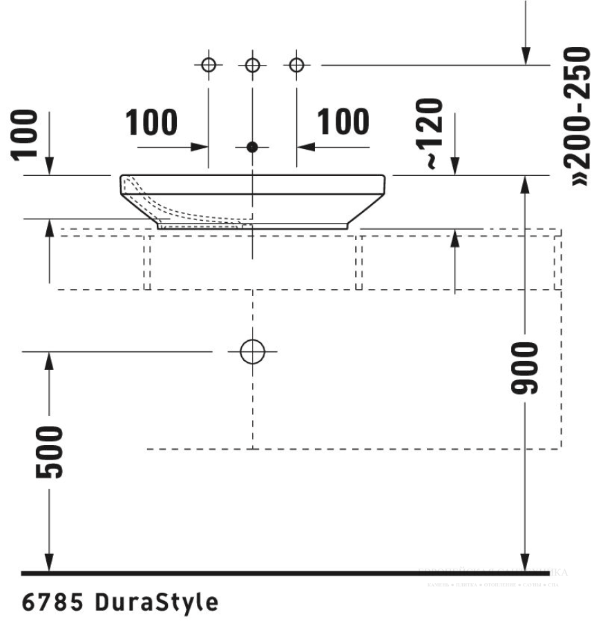 Раковина Duravit DuraStyle накладная, 600х380 мм, без перелива, без площадки под смеситель, цвет белый - изображение 6