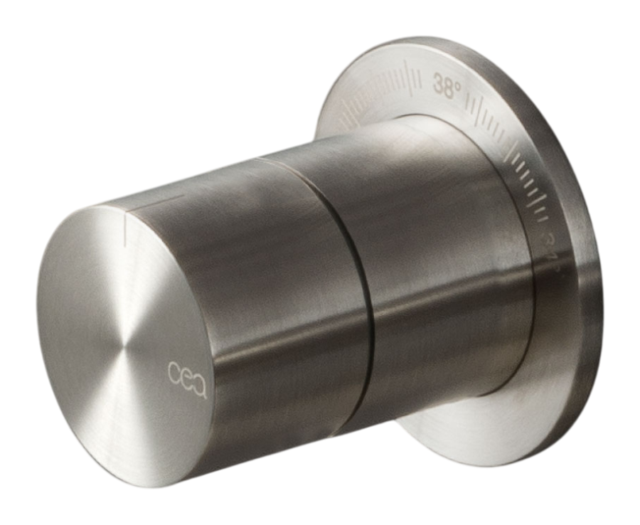 Термостат CEA Design Lutezia, настенный, внешняя часть, сталь, цвет Black Diamond сатинированный