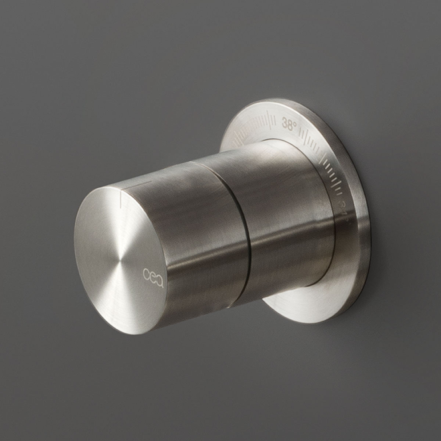 Термостат CEA Design Lutezia, настенный, внешняя часть, сталь, цвет Black Diamond сатинированный - изображение 1