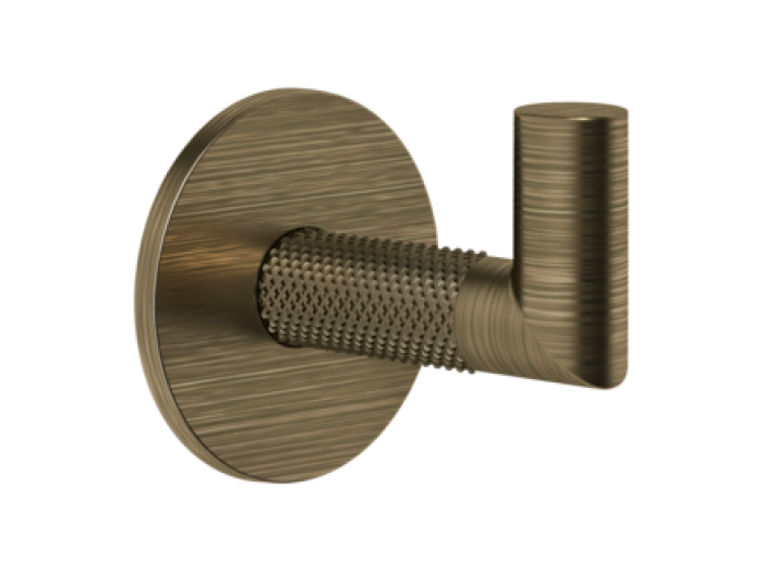 На изображении товар Крючок Gessi Anello, настенный, цвет Antique Brass от официального представителя в Москве