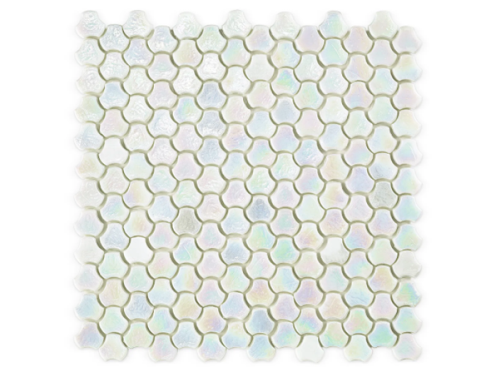 На изображении товар Sicis Стеклянная мозаика Clover Sparkle chips size 25 mm sheet-size 286x283 mm от официального представителя в Москве