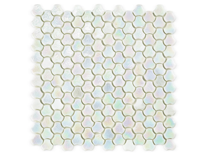 На изображении товар Sicis Стеклянная мозаика Clover Sparkle chips size 25 mm sheet-size 286x283 mm от официального представителя в Москве