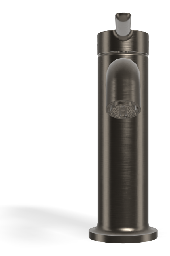 Смеситель для раковины Carlo Frattini Snap, с 2 гибкими шлангами, донным клапаном, глубина 142 мм, цвет брашированный чёрный хром - изображение 1