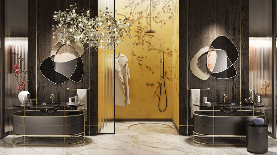 Смеситель для раковины Gessi Anello, низкий, с донным клапаном, цвет Warm Bronze PVD - изображение 4