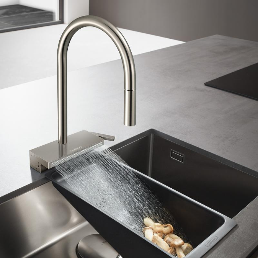 Смеситель для кухни Hansgrohe Aquno Select M81, с вытяжным изливом, цвет хром - изображение 2