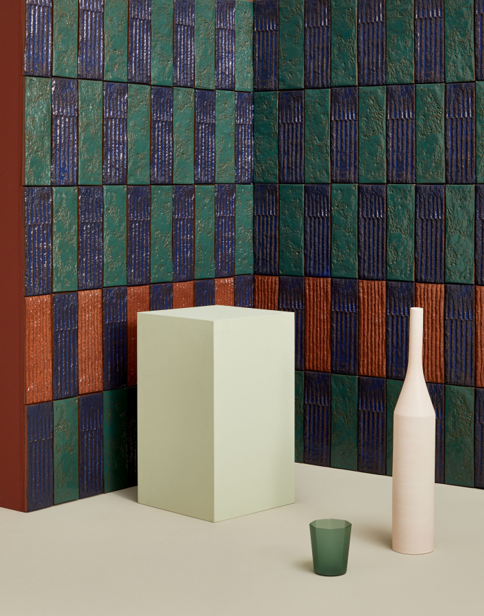 Mutina Керамическая плитка Chamotte Quadra Blu 7,5x21,3 - изображение 3