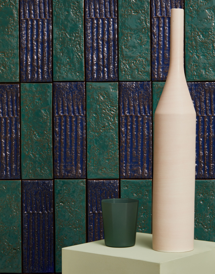 Mutina Керамическая плитка Chamotte Quadra Blu 7,5x21,3 - изображение 2