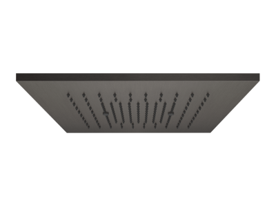 Накладная панель верхнего душ Gessi Minimali 350x350 мм, с функцией дождя, цвет Black Metal Brushed PVD