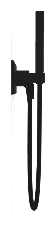 Смеситель для душа Carlo Frattini Fit, на 2 потребителя, с ручным душем, держателем, переключателем, шлангом хромалюкс 1500 мм, внешняя часть, цвет чёрный матовый - изображение 2