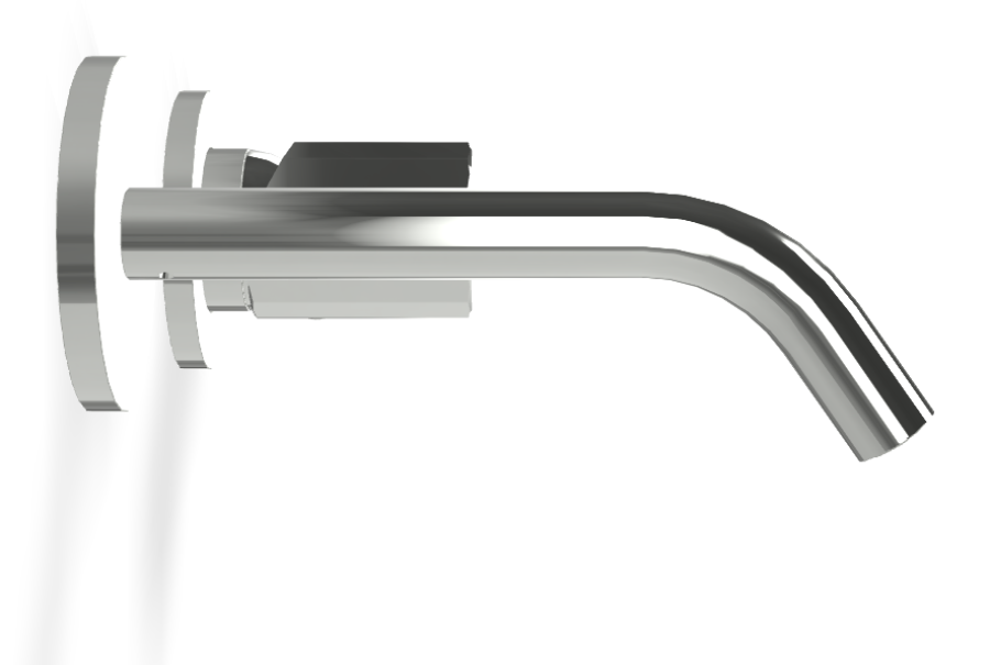 Смеситель для раковины Carlo Frattini Spillo Tech, ручка V Collection, настенный, с донным клапаном Click-Clack, излив 160 мм, внешняя часть, цвет хром - изображение 2