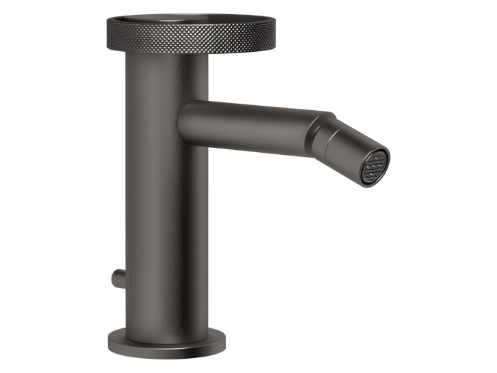 На изображении товар Смеситель для биде Gessi Anello, на 1 отверстие, донный клапан, цвет Black Metal Brushed PVD от официального представителя в Москве