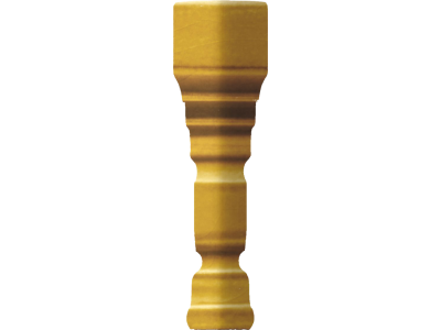 CERAMICHE GRAZIA Угловой элемент EPOQUE ANGOLO TERMINALE DECO 12X2 MUSTARD CRAQUELE