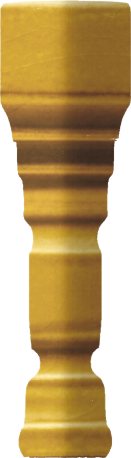 CERAMICHE GRAZIA Угловой элемент EPOQUE ANGOLO TERMINALE DECO 12X2 MUSTARD CRAQUELE