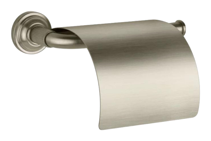 Бумагодержатель Gessi Venti20 Accessori, настенный, с крышкой, ширина 174 мм, цвет Finox Brushed Nickel
