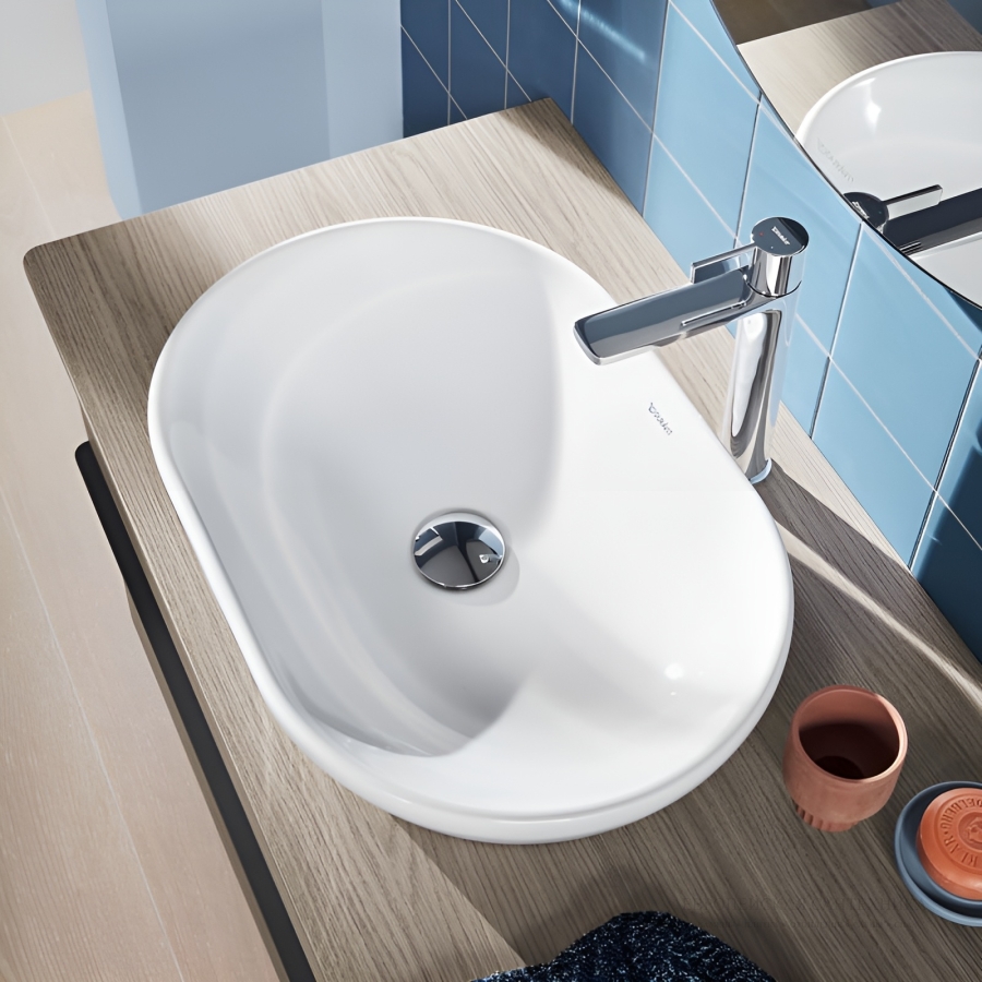 Раковина Duravit D-Neo, накладная, 600x400 мм, без перелива, цвет белый - изображение 6