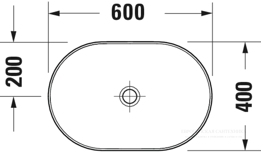 Раковина Duravit D-Neo, накладная, 600x400 мм, без перелива, цвет белый - изображение 12