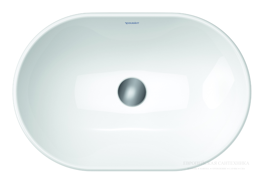 Раковина Duravit D-Neo, накладная, 600x400 мм, без перелива, цвет белый - изображение 2