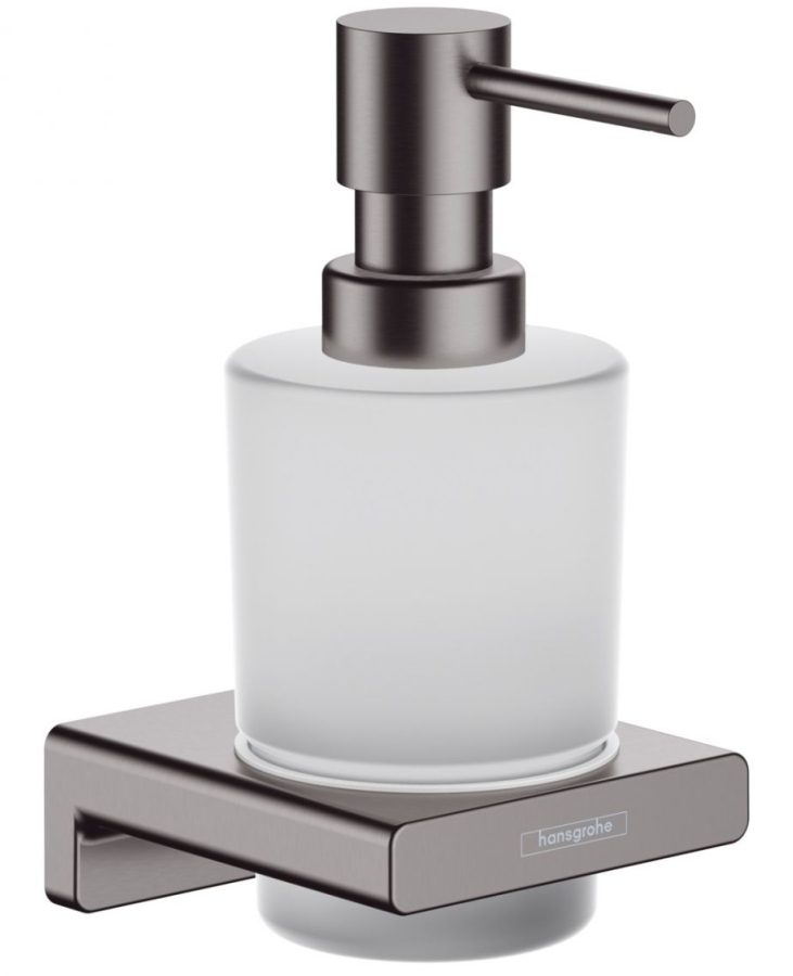 Дозатор для жидкого мыла Hansgrohe AddStoris Q, настенный, цвет шлифованный черный хром
