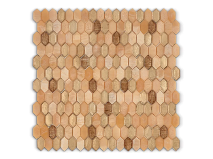 На изображении товар Sicis Стеклянная мозаика Crystal Blends Porifera Mix chips size 31x15 mm sheet size 304x300 mm от официального представителя в Москве