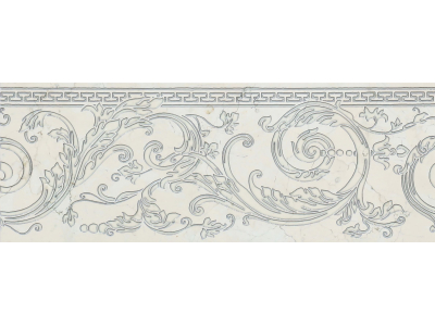 Akros Venezia Камень Luxurious Thalia border Biancone – Grey 14.8X40X1