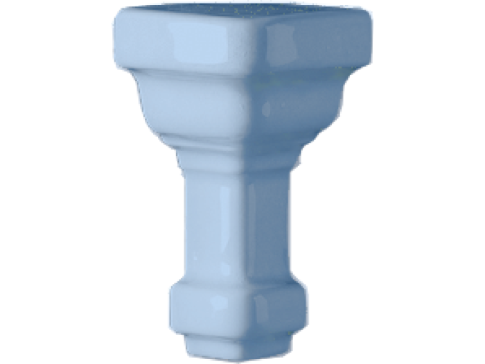 На изображении товар CERAMICHE GRAZIA Угловой элемент ESSENZE ANGOLO ESTERNO PARETE CAPITELLO GENZIANA от официального представителя в Москве