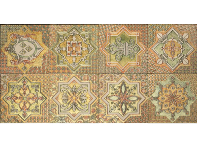 Akros Venezia Камень Decorative Art I mosaici Rinascimento Biancone Gold 8 inserti  14,8X14,8X1
