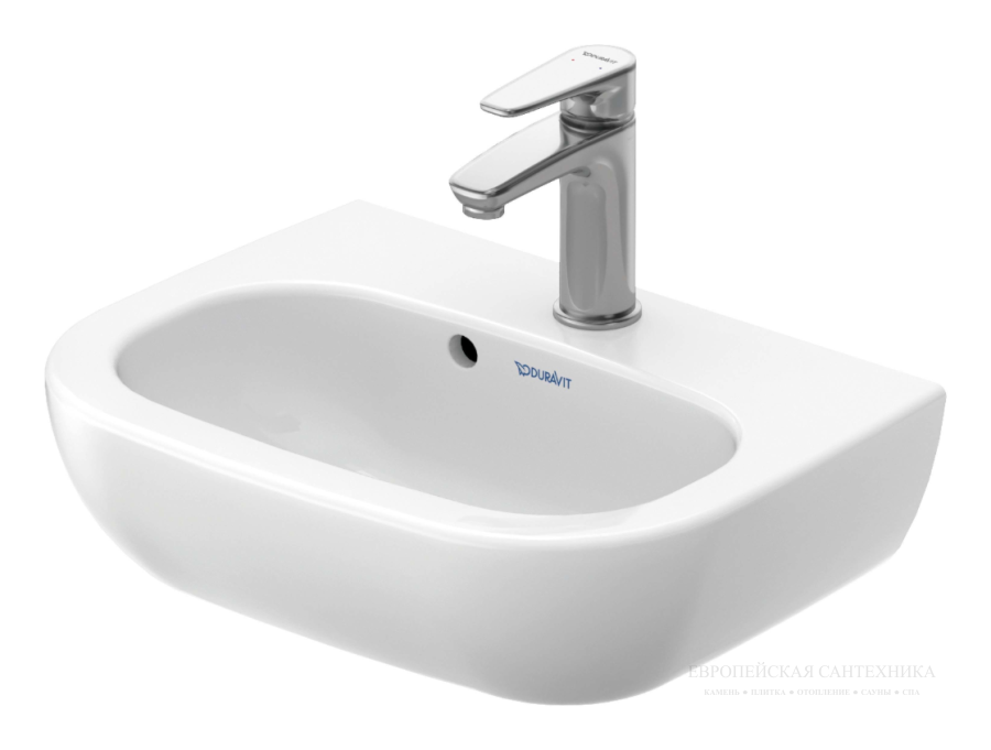 Раковина Duravit D-Code подвесная, 450х340 мм, с 1 отверстием под смеситель, цвет белый