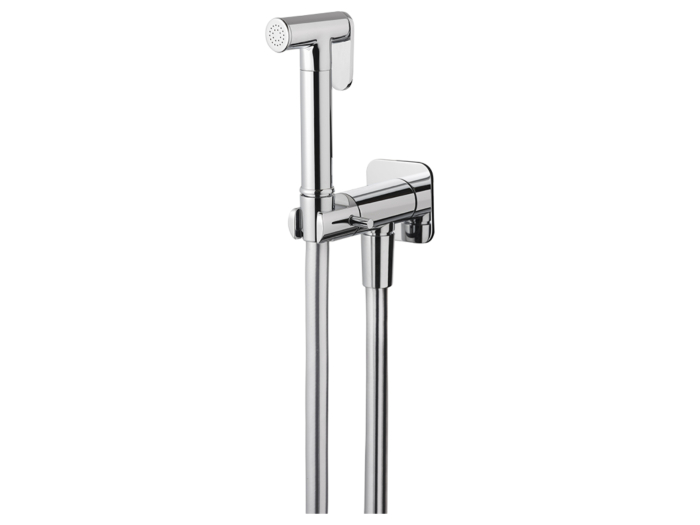 На изображении товар Гидроёршик для унитаза Newform, с рычагом включения/выключения, холодная вода, цвет Matt black от официального представителя в Москве