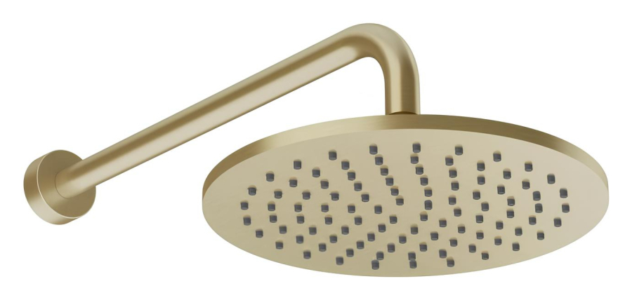 Верхний душ Gessi Origini, настенный, поворотный, Ø250 мм, цвет Brushed Brass PVD