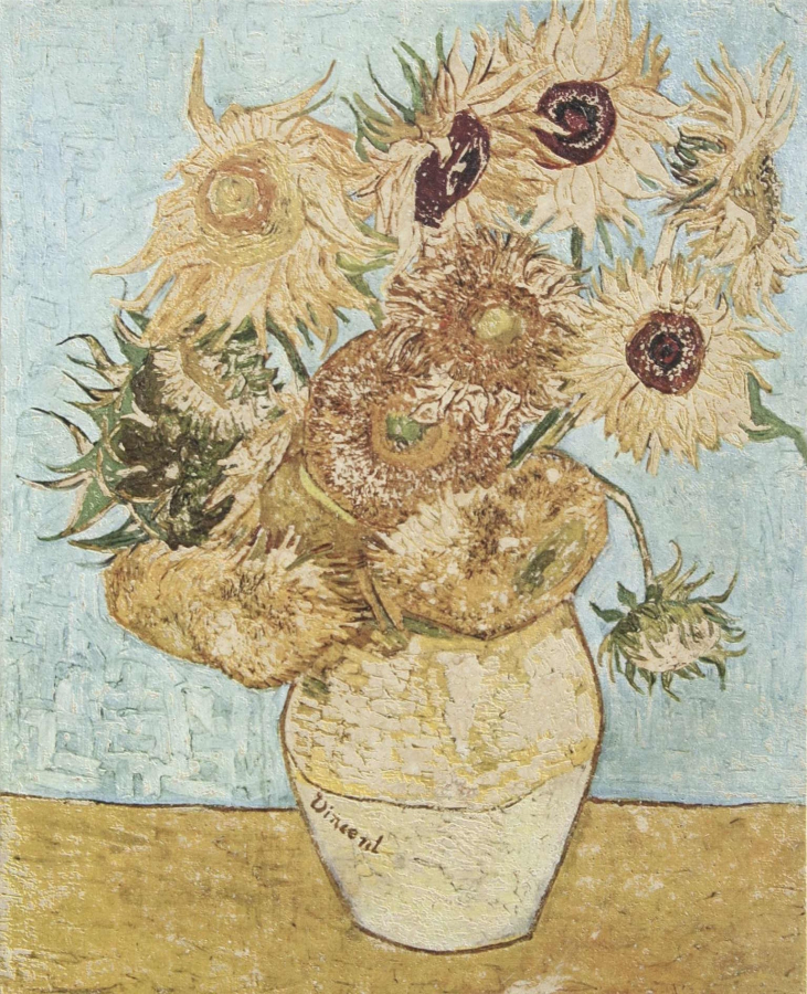 Akros Venezia Камень Artworks collection 2017 Van Gogh Inspiration Sunflowers Panel 40x40x1