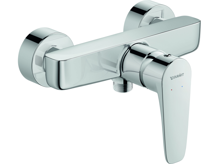 На изображении товар Смеситель для душа Duravit B.1 однорычажный, h-132 мм, цвет хром от официального представителя в Москве
