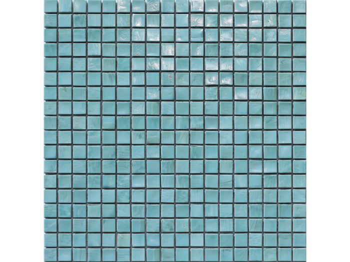 На изображении товар Sicis Стеклянная мозаика Murano Smalto Aquamarine 3 chips size 15x15 mm sheet-size 295x295 mm от официального представителя в Москве