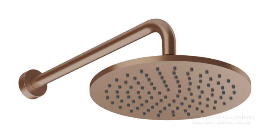 Верхний душ Gessi Origini, настенный, поворотный, Ø250 мм, цвет Copper Brushed PVD