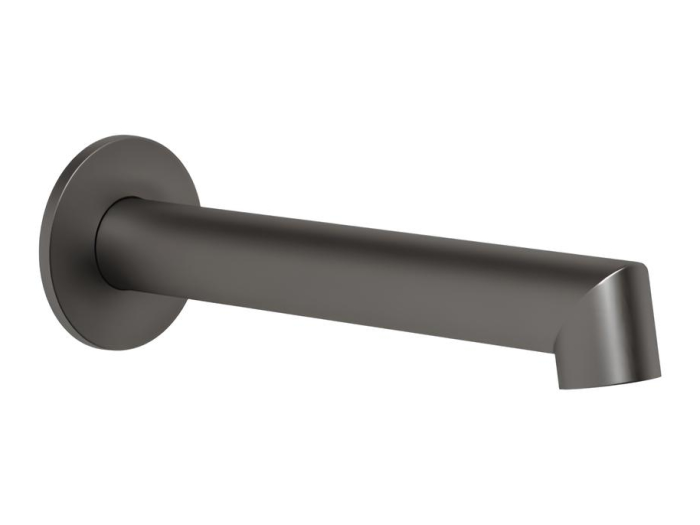 На изображении товар Излив для ванны Gessi Anello, настенный, цвет Black Metal Brushed PVD от официального представителя в Москве