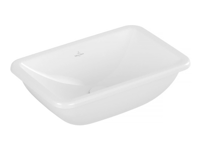 Раковина Villeroy&Boch Loop & Friends для установки под столешницу 450 x280x165 мм, с переливом, нешлифованный, цвет Альп. белый Ceramic Plus